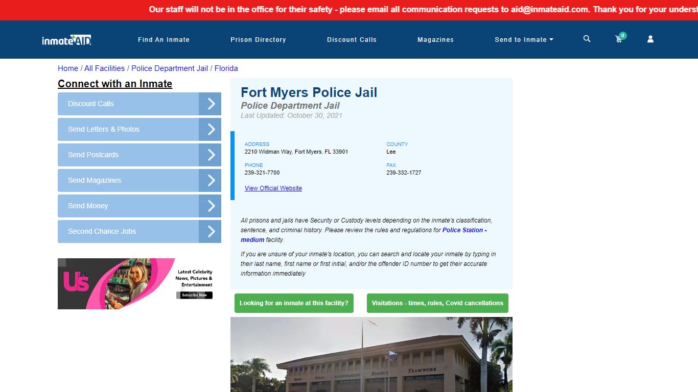 Fort Myers Police Jail & Inmate Search